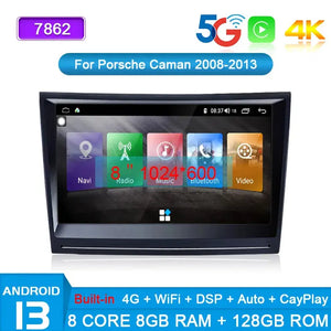 For Porsche Cayman 2008 - 2013 Android 13 Car Multimedia Player Car Radio GPS Navigation Auto Audio DSP Carplay 8 Inch Carputech