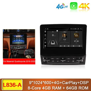 Carputech 9 Inch Android 13 Car Multimedia Player For Maserati Quattroporte 2013-2020 8G+128GB GPS Navigation Stereo Car Radio DSP Carputech