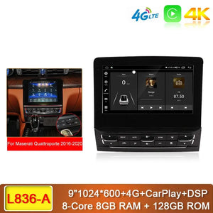 Carputech 9 Inch Android 13 Car Multimedia Player For Maserati Quattroporte 2013-2020 8G+128GB GPS Navigation Stereo Car Radio DSP Carputech