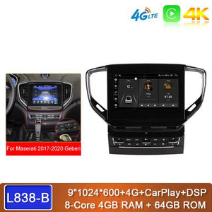 Carputech 9 Inch Android13 Car Multimedia Player For Maserati Ghibli 2014 -2021 8G+128G GPS Navigation Stereo Car Radio DSP Carplay Carputech