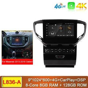 Carputech 9 Inch Android13 Car Multimedia Player For Maserati Ghibli 2014 -2021 8G+128G GPS Navigation Stereo Car Radio DSP Carplay Carputech