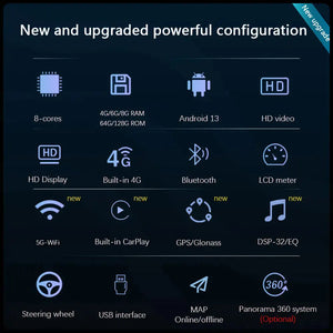 Carputech 9 Inch Android13 Car Multimedia Player For Maserati Ghibli 2014 -2021 8G+128G GPS Navigation Stereo Car Radio DSP Carplay Carputech