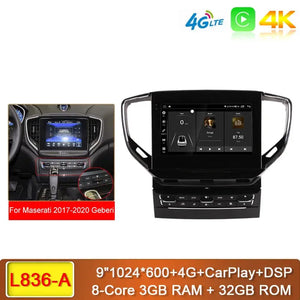 Carputech 9 Inch Android13 Car Multimedia Player For Maserati Ghibli 2014 -2021 8G+128G GPS Navigation Stereo Car Radio DSP Carplay Carputech