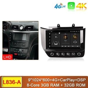 Carputech 9Inch Android 13 Car Multimedia Player For Maserati GranTurismo GT GC 2007 - 2017 8G+128G GPS Navigation Stereo Car Radio Carputech