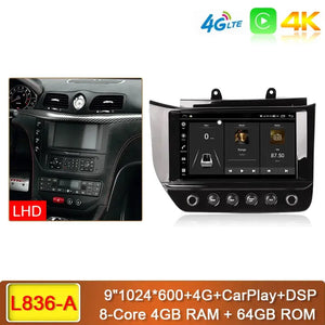 Carputech 9Inch Android 13 Car Multimedia Player For Maserati GranTurismo GT GC 2007 - 2017 8G+128G GPS Navigation Stereo Car Radio Carputech