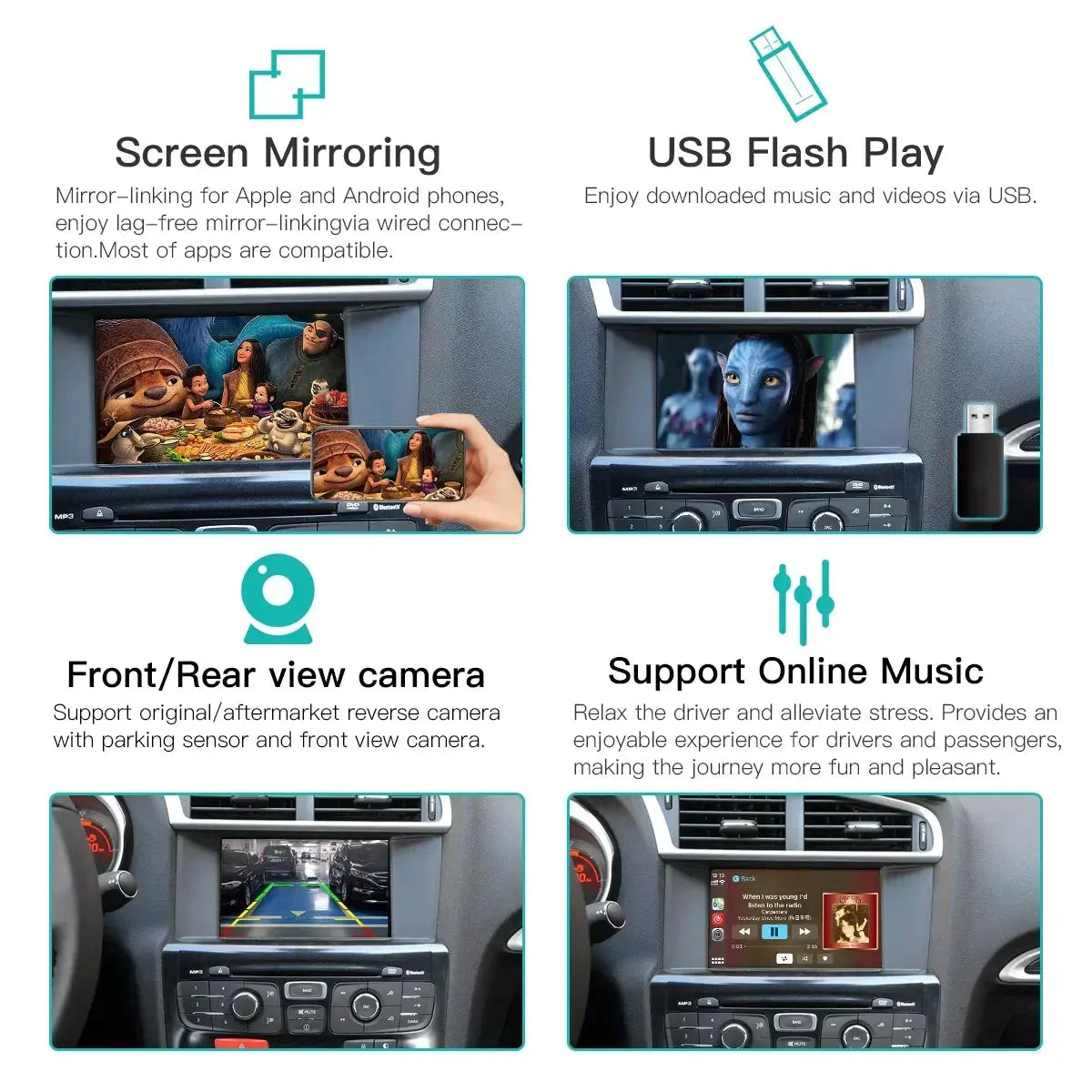 Wireless Carplay  Module Android Auto For Peugeot Citroen SMEG NAC Picasso C4 C5 DS3 DS4 DS5 Peugeot 308 508 208 3008 Carputech