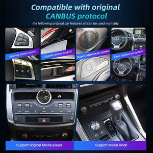 For Lexus ES ES250 ES350 ES300h 2012-2018 Android 13 Car Radio Multimedia Player GPS Navigation Auto CarPlay Video Screen Carputech