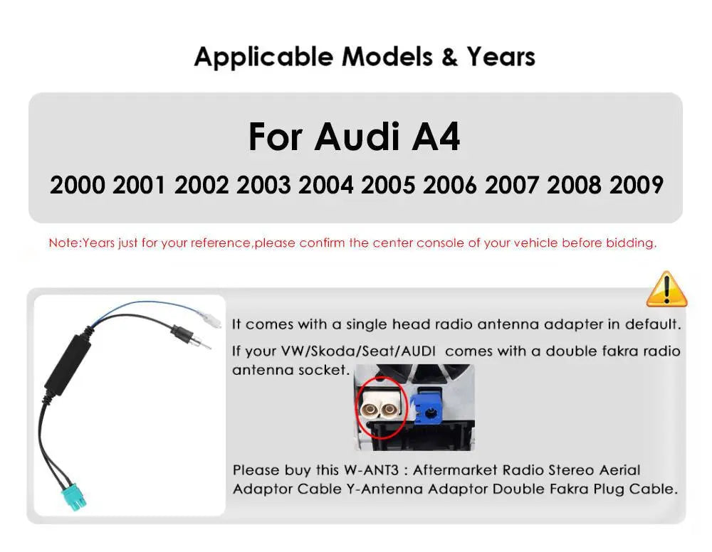 Carputech 2000-2009 Audi A4 Android 12 Wireless Apple CarPlay & Android Auto Car Radio With 8GB RAM 128GB ROM Carputech