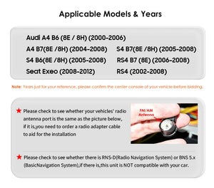 Carputech 2000-2012 Audi A4 Android 12 Wireless Apple CarPlay & Android Auto Car Radio With 8GB RAM 128GB ROM Carputech