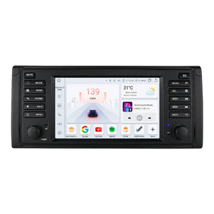 Carputech 1995-2002 BMW 5 Series E39 E53 X9 M5 Android 12 Wireless Apple CarPlay & Android Auto Car Radio with 8GB RAM 128GB ROM & 7 Inch QLED Touch Screen Carputech
