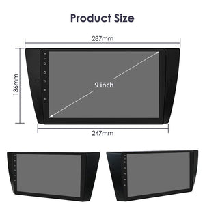 Carputech 2005-2012 BMW 3 Series E90 E91 E92 E93 Android 12 Wireless Apple CarPlay & Android Auto Car Radio with 6GB RAM 64GB ROM & 9 Inch QLED Touch Screen Carputech
