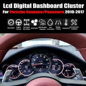 For Porsche Cayenne/ Panamera 2010-2017 LCD Digital Dashboard Cluster Car Panel Speedometer Virtual Cockpit Carputech