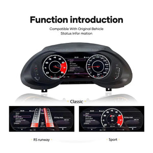 12.3'' LCD Digital Dashboard Cluster For Audi A4 S4 RS4 A5 Q5 S5 RS5 2008-2021 Car Panel Speedometer Virtual Cockpit Carputech