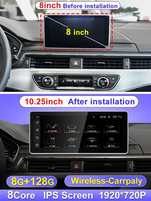 Carputech For AUDI A4 A5 S5 B9 2017-2022 Qualcomm 8G 256G Android14 10.25inch 12.3inch wireless Carplay Android AUTO Car Video Players GPS Navigation Smart Radio Screen Carputech