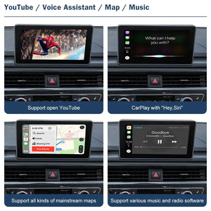 Wireless CarPlay Module for Audi A1/A3/A4/A5/A6/A6L/A7/A8/Q2/Q3/Q5/Q7/Q8/S4/S5 2008-2019, with Android Auto Interface AirPlay Mirror Link Car Play Functions Carputech
