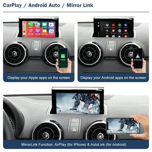 Wireless CarPlay Android Auto Module Interface for Audi A1 2012-2018, with AirPlay Mirror Link Car Play Functions Carputech