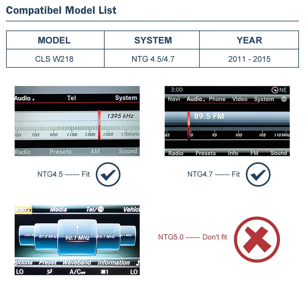 Wireless CarPlay Android Auto for Mercedes Benz CLS W218 NTG4.5/NTG4.7 2011-2015, with Mirror Link AirPlay Car Play Carputech