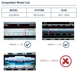 Wireless CarPlay Android Auto for Mercedes Benz CLS W218 NTG4.5/NTG4.7 2011-2015, with Mirror Link AirPlay Car Play Carputech