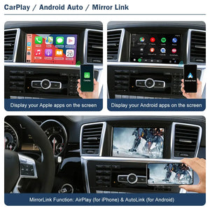 Wireless CarPlay Android Auto for Mercedes Benz ML GL W166 X166 2012-2015, with Mirror Link AirPlay Car Play Functions Carputech