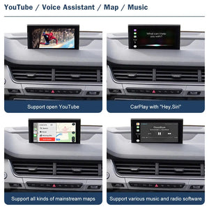 Wireless CarPlay Decoder Android Auto Interface for Audi Q7 2016-2019 with AirPlay Mirror Link Car Play Functions Carputech