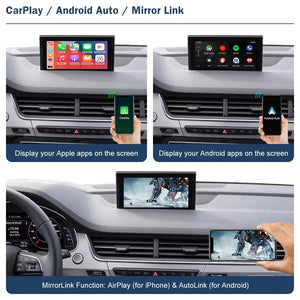 Wireless CarPlay Decoder Android Auto Interface for Audi Q7 2016-2019 with AirPlay Mirror Link Car Play Functions Carputech
