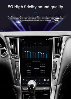 13.6" Qualcomm For Infiniti Q60 Q60S 2014-2019 Car Radio Stereo Carplay Upgrade Tesla Style Screen Android Auto GPS Navigation Multimedia Player Carputech