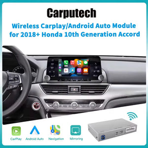 Carplay Wireless Android Auto Module for Honda Accord 2018-2022 10th Generation Mirror Link Navigation Camera Video USB Carputech