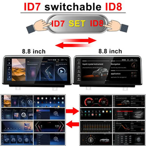 ID8 Qualcomm Snapdragon665 Android 12 Wireless CarPlay AUTO For BMW 1 Series F20 F21 ID6 EVO Car Multimedia Players GPS Navi Carputech