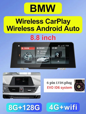 ID8 Qualcomm Snapdragon665 Android 12 Wireless CarPlay AUTO For BMW 1 Series F20 F21 ID6 EVO Car Multimedia Players GPS Navi Carputech