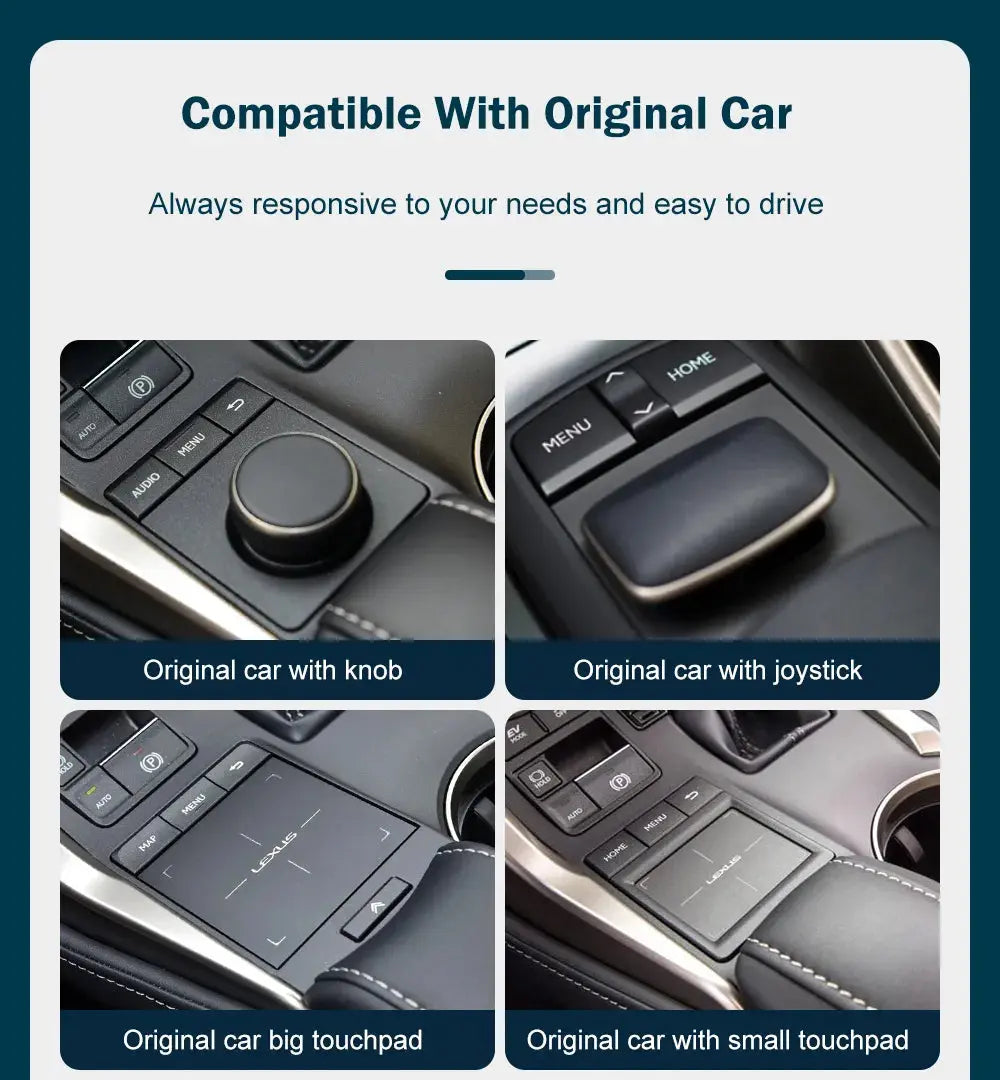 Wireless CarPlay for Lexus NX RX IS ES GS RC CT LS LX LC UX 2013-2022, with Android Auto Interface AirPlay Mirror Link Car Play Functions Carputech