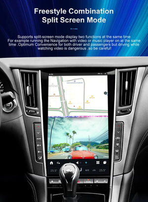 13.6" Qualcomm For Infiniti Q60 Q60S 2014-2019 Car Radio Stereo Carplay Upgrade Tesla Style Screen Android Auto GPS Navigation Multimedia Player Carputech