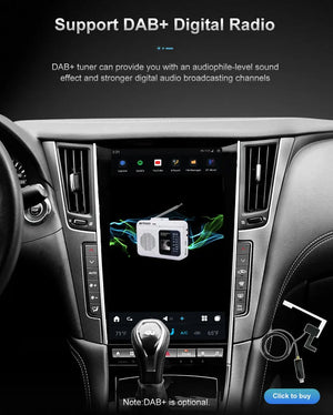 13.6" Qualcomm For Infiniti Q50 Q50S 2014-2019 Car Radio Stereo Carplay Upgrade Tesla Style Screen Android Auto GPS Navigation Multimedia Player Carputech