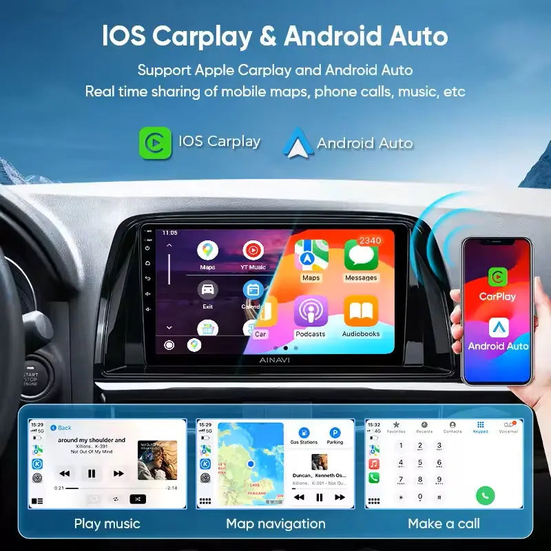 Car Radio For Mazda CX5 CX-5 2012 2013 2014 2015 Wireless Carplay Android Auto Stereo Multimedia Player Carputech