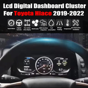 For Toyota Hiace 2019-2022 12.3" LCD Digital Dashboard Cluster Car Panel Speedometer Virtual Cockpit - Carputech