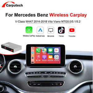 Wireless CarPlay for Mercedes Benz V-Class W447 2014-2018 Vito Viano NTG5.0 with Android Auto Interface Link AirPlay Play Carputech