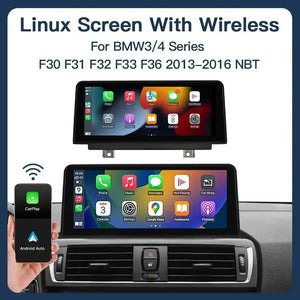 Wireless Apple Carplay Android Auto 10.25 inch Linux Car Radio For BMW 3 series 4 series F30/F31/F32/F33/F34/F36 2012-2016 NBT System Carputech