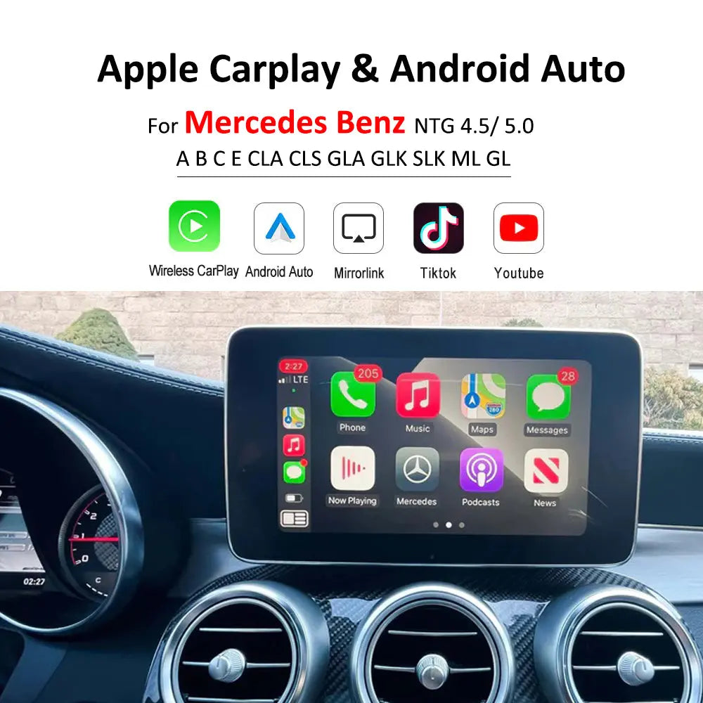 Mercedes Benz A B C E CLA CLS GLA GLK SLK ML GL | Apple Carplay & Android Auto Module Carputech