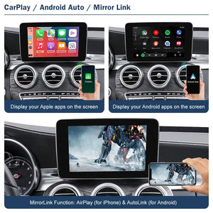 Wireless CarPlay DecoderAndroid Auto for Mercedes Benz C-Class W205 GLC 2015-2018, with Mirror Link AirPlay Car Play Carputech