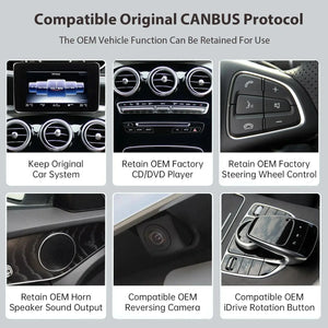Wireless Carplay/Android Auto 12.3'' Touch screen Linux Multimedia Radio Receiver for Mercedes Benz GLA CLA GLC GLK ML W205 W176 C117 Carputech