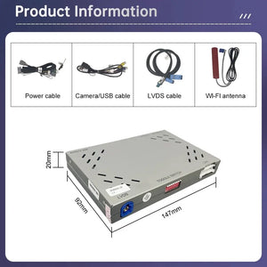 Wireless CarPlay for Jaguar/Land Rover Discovery 4/Discovery5 Range Rover Evoque (2011-2020), with Android Auto Interface AirPlay Mirror Link Car Play Functions Carputech