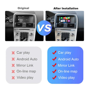 Wireless Apple Carplay Android Auto Module For Volvo XC60 XC70 S60 S80 V60 V70 V40 2011-2019 Mirror Link Decoder Carputech