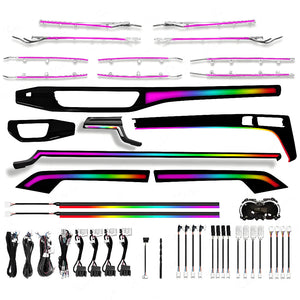 256 Colors Symphony Led Car Interior Ambient Lighting Decoration for Audi A4 B9 2017-2024 Carputech