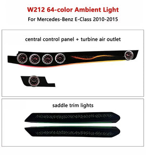 For Mercedes-Benz E-Class W212 2010-2015 64 colors Galaxy Symphony Ambient Lighting Carputech