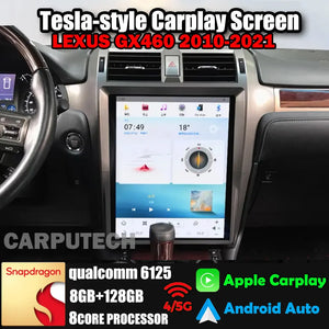 15" Qualcomm For LEXUS GX460 2010-2021 Car Radio Stereo Carplay Upgrade Tesla Style Screen Android Auto GPS Navigation Multimedia Player Carputech