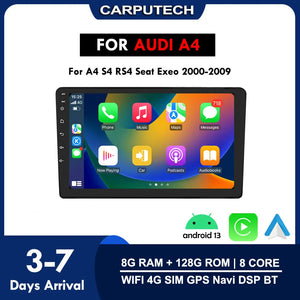 Carputech 2000-2009 Audi A4 Android 12 Wireless Apple CarPlay & Android Auto Car Radio With 8GB RAM 128GB ROM Carputech