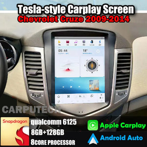 10.4" For Chevrolet Cruze 2009-2014 Car Radio Headunit Stereo Carplay Upgrade Tesla Style Screen Android Auto GPS Navigation Multimedia Player Carputech