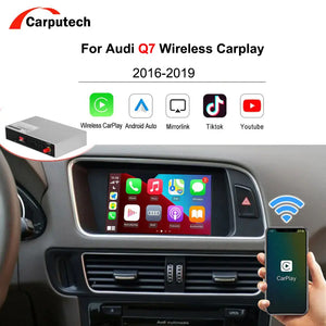 Wireless CarPlay Decoder Android Auto Interface for Audi Q7 2016-2019 with AirPlay Mirror Link Car Play Functions Carputech