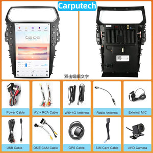 14.4" Qualcomm For Ford Explorer 2011-2019 Car Radio Stereo Carplay Upgrade Tesla Style Screen Android Auto GPS Navigation Multimedia Player Carputech
