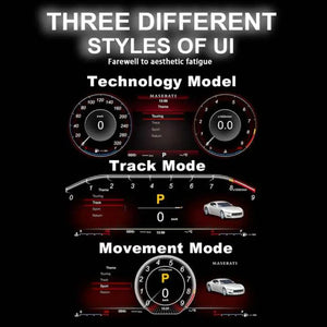 For Maserati GranTurismo GT/GranCabrio GC/ Quattroporte 2004-2018 12.3" LCD Digital Dashboard Cluster Car Panel Speedometer Virtual Cockpit Carputech