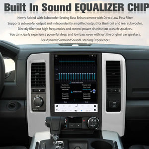 12.1" Qualcomm For Dodge RAM 1500 2500 3500 2008-2012 Car Radio Stereo Carplay Upgrade Tesla Style Screen Android Auto GPS Navigation Multimedia Player Carputech